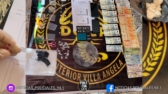 Allanamiento en Villa Ángela: detuvieron a una pareja con cocaína y dinero en efectivo