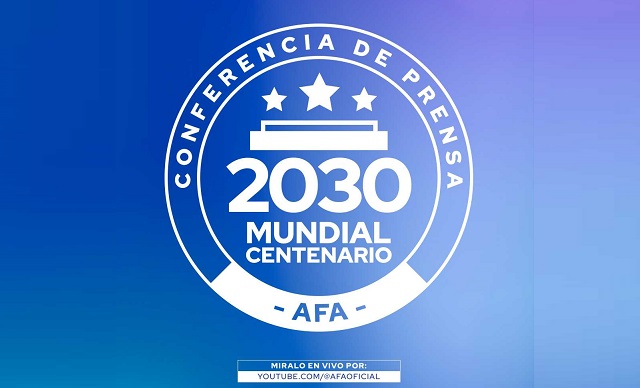 Sergio Massa y "Chiqui" Tapia presentaron la sede del partido inaugural del Mundial 2030