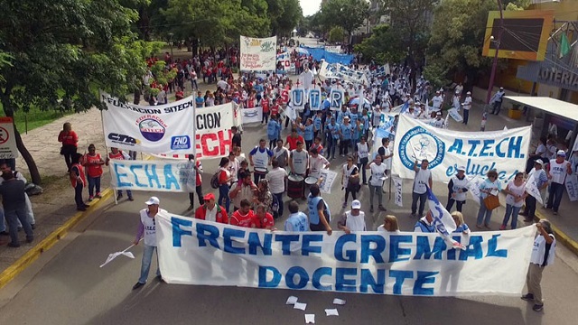 El Frente Gremial Docente adhiere al paro nacional del 10 de abril