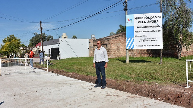 El Intendente Papp destacó el avance de la obra de pavimento en calle Tucumán y advierte sobre la disminución de fondos nacionales 
