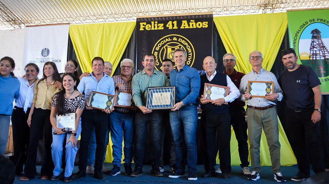 Presidencia Roca: El Gobernador Zdero acompañó el 41° Aniversario del Club Social y Deportivo Municipal 