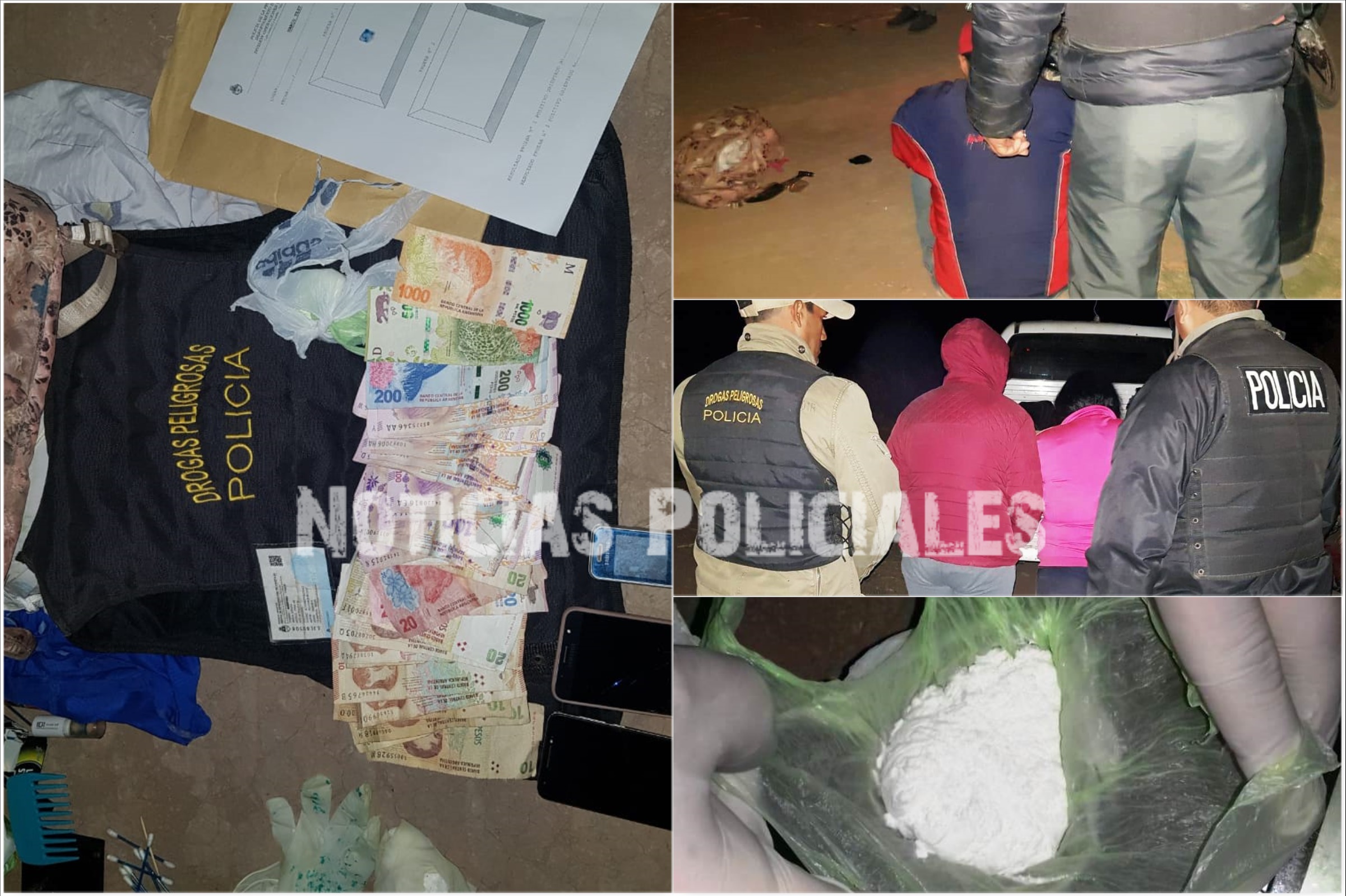 Detienen a 4 personas “Transportaban cocaína valuada en mas de 200 mil pesos”