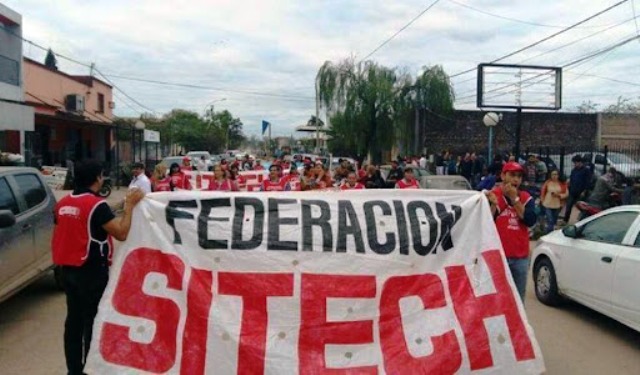 Federación SITECH convocó a un paro y movilización para el miércoles