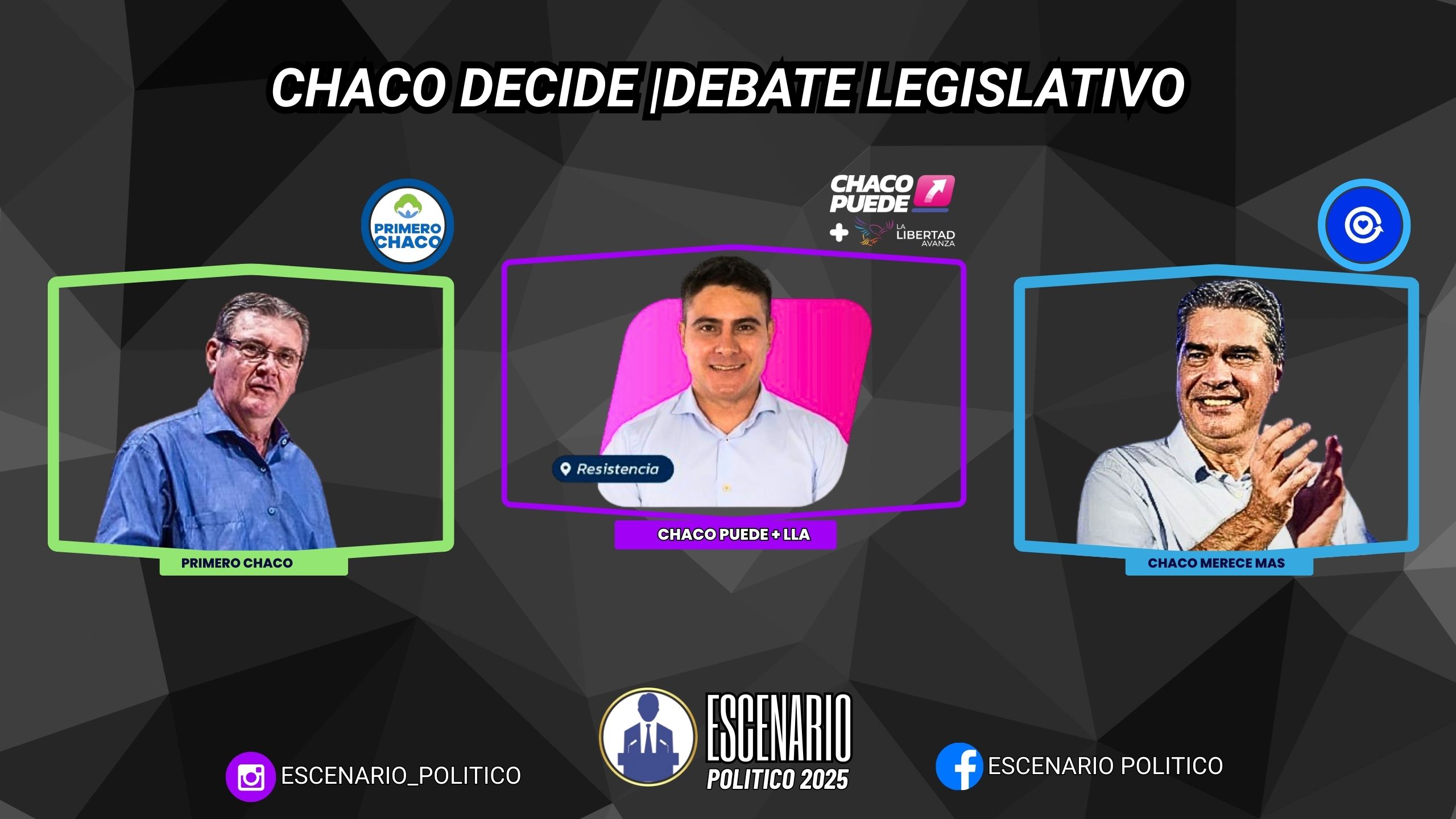 En Villa Angela, este miércoles debaten los candidatos a Diputados Provinciales 