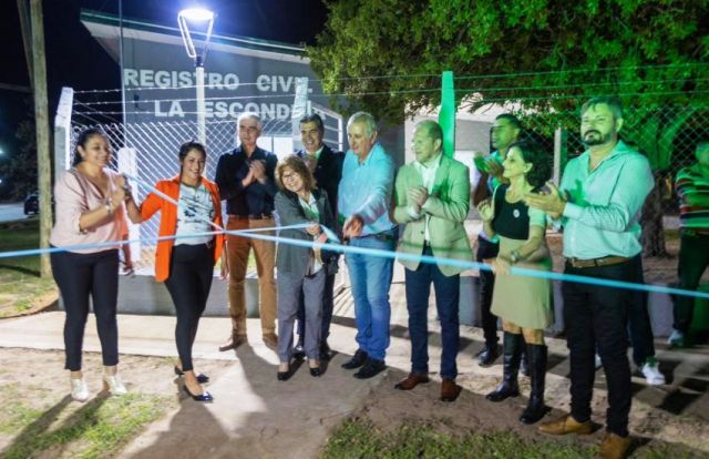 Derecho a la identidad: El Gobernador inauguró en La Escondida el Registro Civil número 88 construido en la gestión
