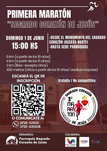 Primera Maratón "Sagrado Corazón de Jesús": La Parroquia convoca a la comunidad en una jornada de fe y deporte 
