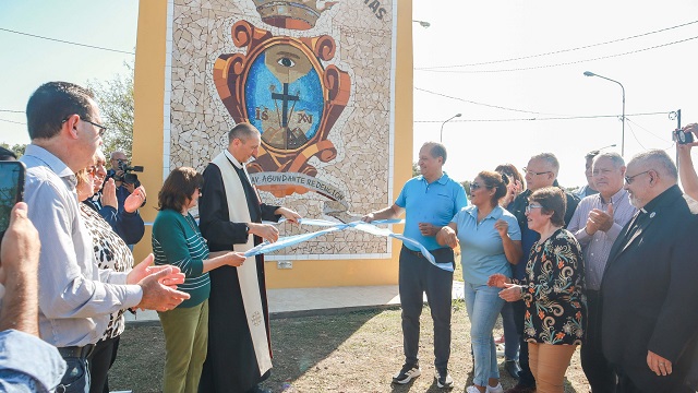 Villa &Aacute;ngela inaugur&oacute; el mural "Misioneros Redentoristas" en el acceso norte