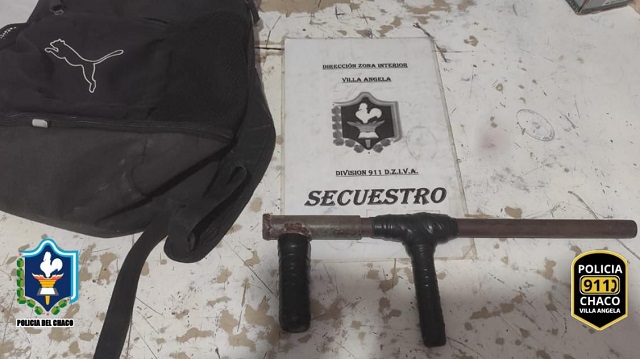 Villa Ángela: Barrio El Bajo, cae mochila con tumbera tras desorden con disparos