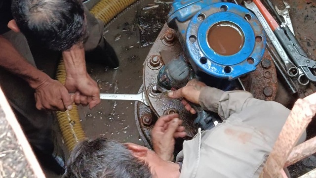 Trabajos en el primer acueducto del interior para garantizar el abastecimiento de agua