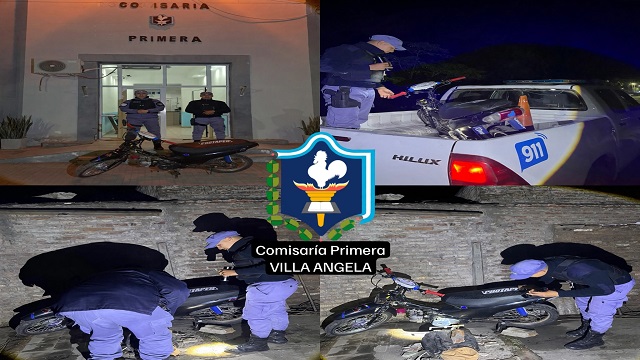 Recuperan en Villa &Aacute;ngela una motocicleta robada tras un ataque con resorteras
