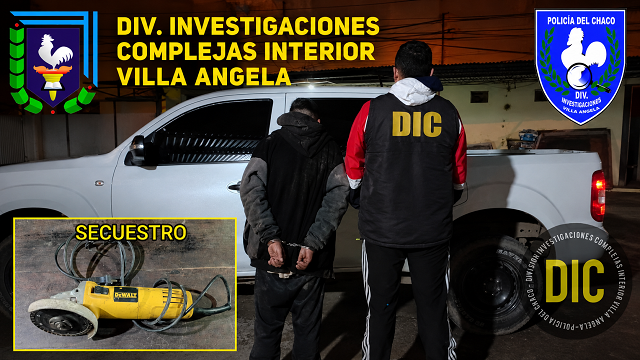 Villa &Aacute;ngela: Recuperaron una herramienta robada y detuvieron al presunto autor 